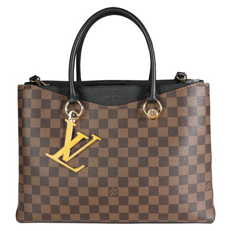 lv bags black leather|louis vuitton black checkered bag.